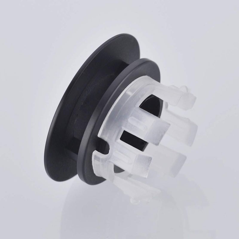 Orhemus Solid Brass Sink Overflow Cap Round Hole Cover for Bathroom Basin, Matte Black Finished - Image 2